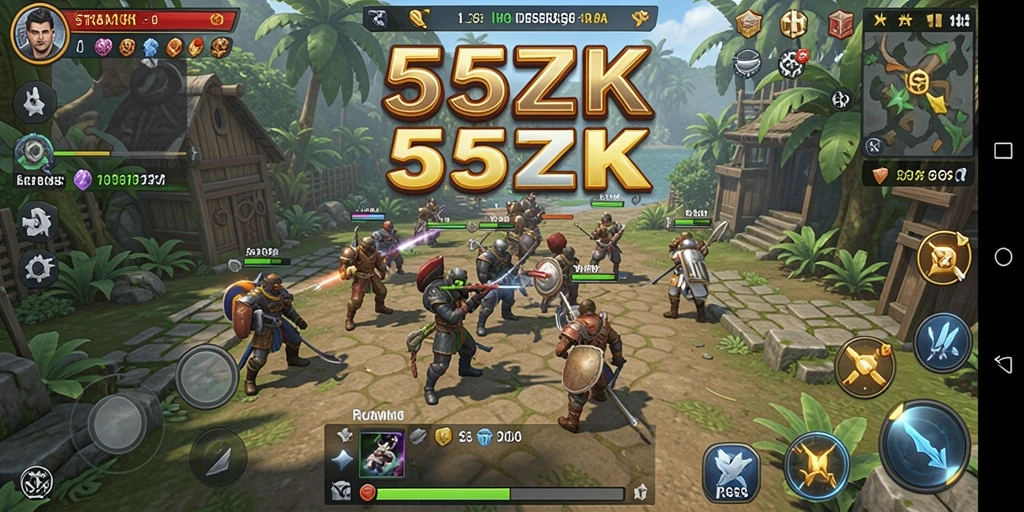 Tampilan gameplay 555ZK yang dinamis dan strategis.