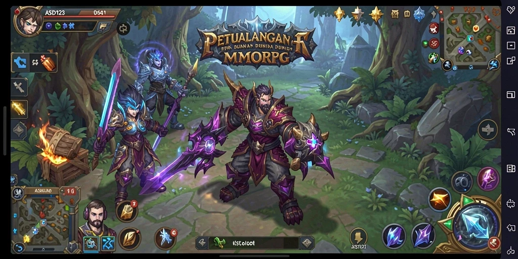 Tampilan gameplay menakjubkan di dunia MMORPG ASD123.