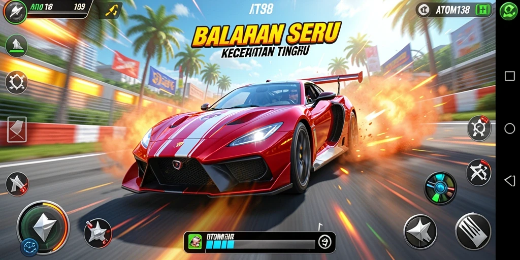 Tampilan gameplay ATOM138 yang realistis dan mendebarkan.