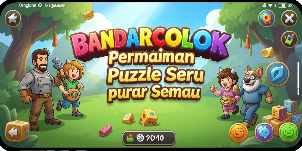 Tampilan gameplay BANDARCOLOK yang penuh warna dan menarik.