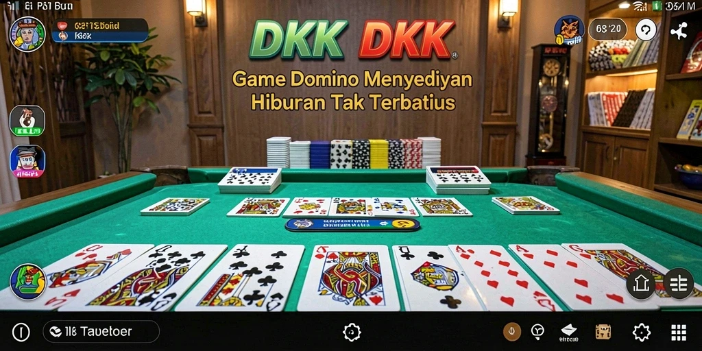 Tampilan gameplay Domino yang seru dan interaktif di DKK.