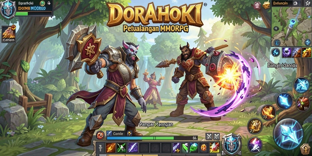 Tampilan menarik dari gameplay DORAHOKI yang memukau.