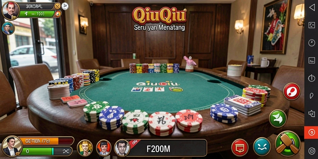 Tampilan gameplay dari permainan QiuQiu F200M yang menarik.