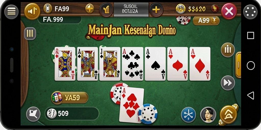 Screenshot gameplay menampilkan keseruan bermain Domino di FA99.