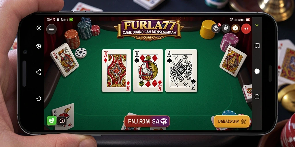 Tampilan utama gameplay Domino FURLA77 yang menarik.