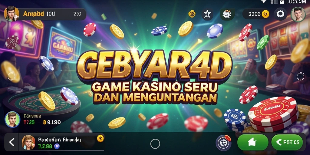 Screenshot utama GEBYAR4D menunjukkan aksi permainan Kasino yang menarik.