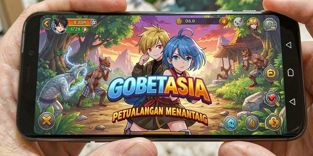 Tangkapan layar GOBETASIA menampilkan aksi pertarungan karakter Anime.