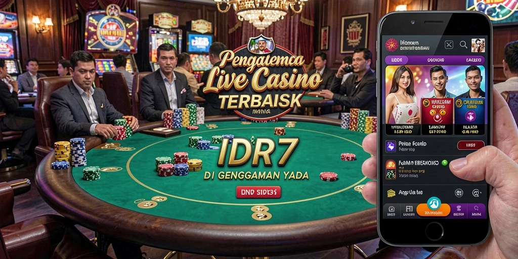 Tampilan gameplay Live Casino yang mendebarkan di IDR77.