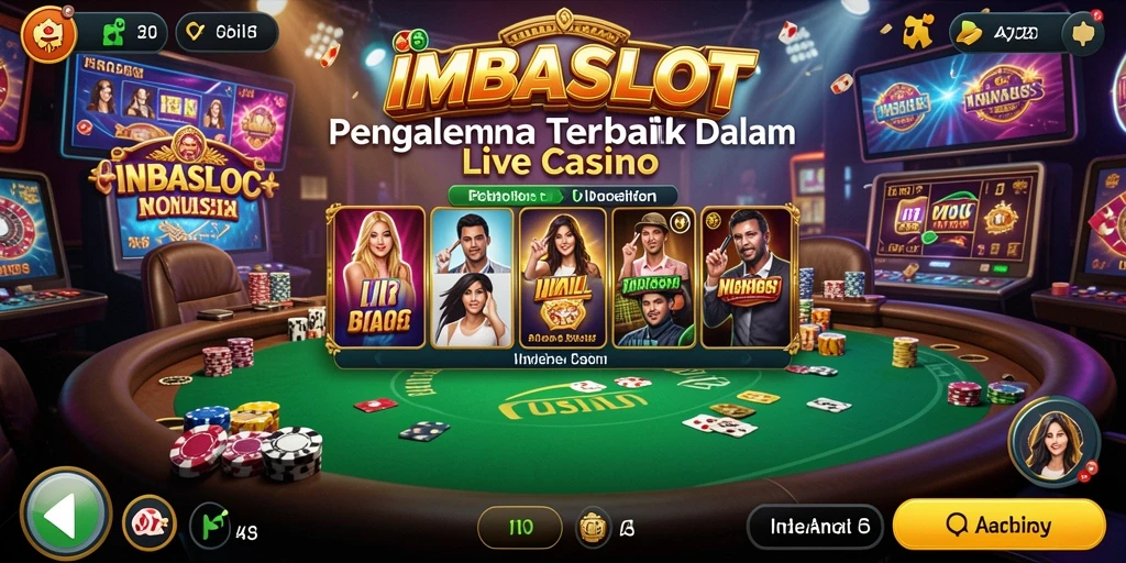 Tampilan gameplay Live Casino di IMBASLOT yang menarik dan interaktif.
