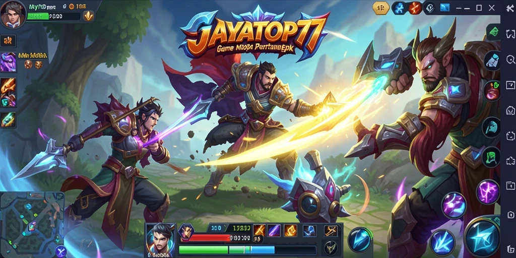 Screenshot tampilan gameplay intens di JAYATOP77.
