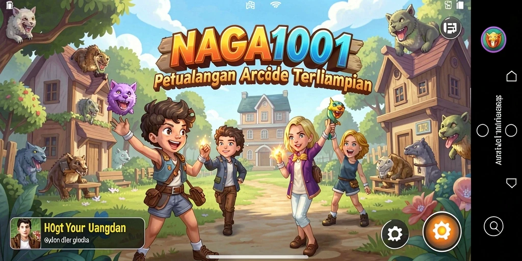 Tangkapan layar dari gameplay NAGA1001 yang menampilkan aksi Arcade yang seru.