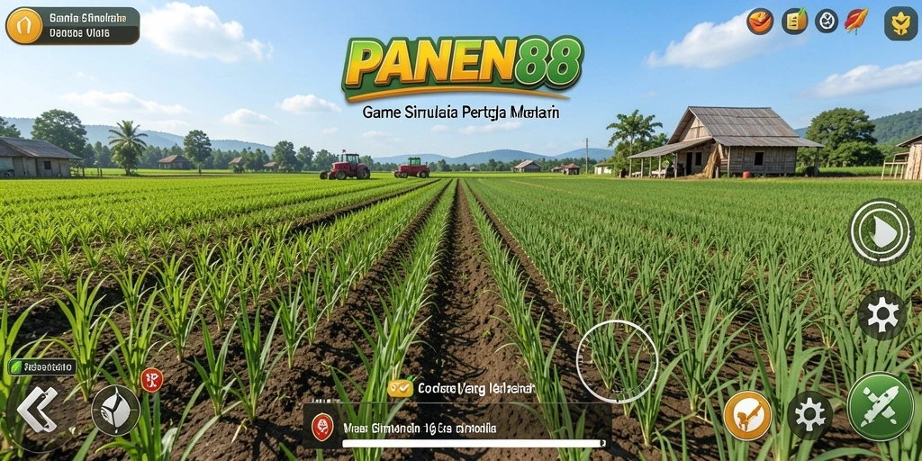 Tampilan gameplay <strong>PANEN88</strong> yang menarik dengan visualisasi pertanian yang realistis.