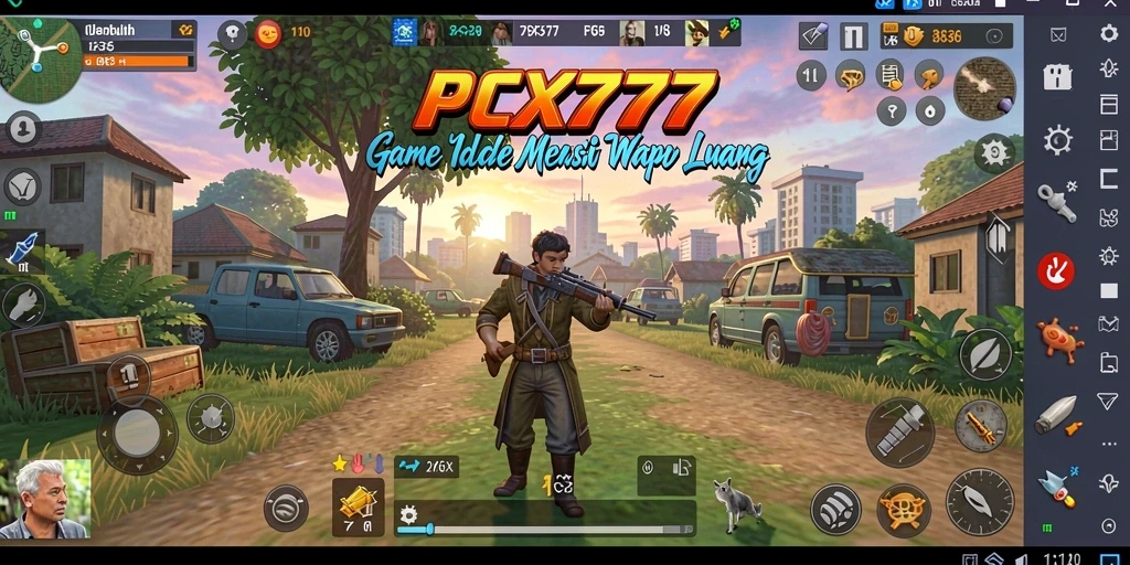 Screenshot utama PCX777 menunjukkan keseruan gameplay Idle yang menenangkan.