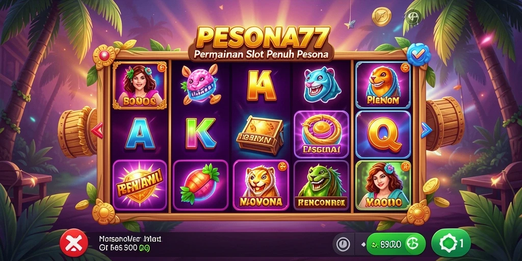 Screenshot gameplay PESONA77 yang menampilkan kombinasi slot yang menarik.