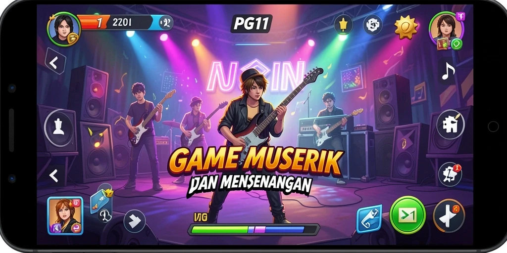 Screenshot PG11 menampilkan gameplay musik yang seru dan interaktif.