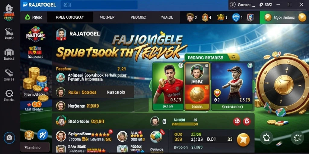 Tampilan menarik aplikasi RAJATOGEL dengan fitur sportsbook.