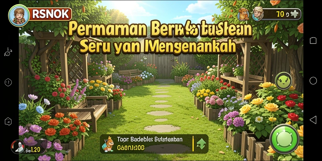 Tampilan utama gameplay RSNOK yang penuh warna dan menarik.