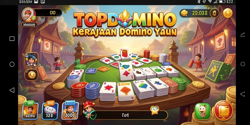 Tampilan gameplay seru dalam TOPDOMINO yang menantang strategi pemain.