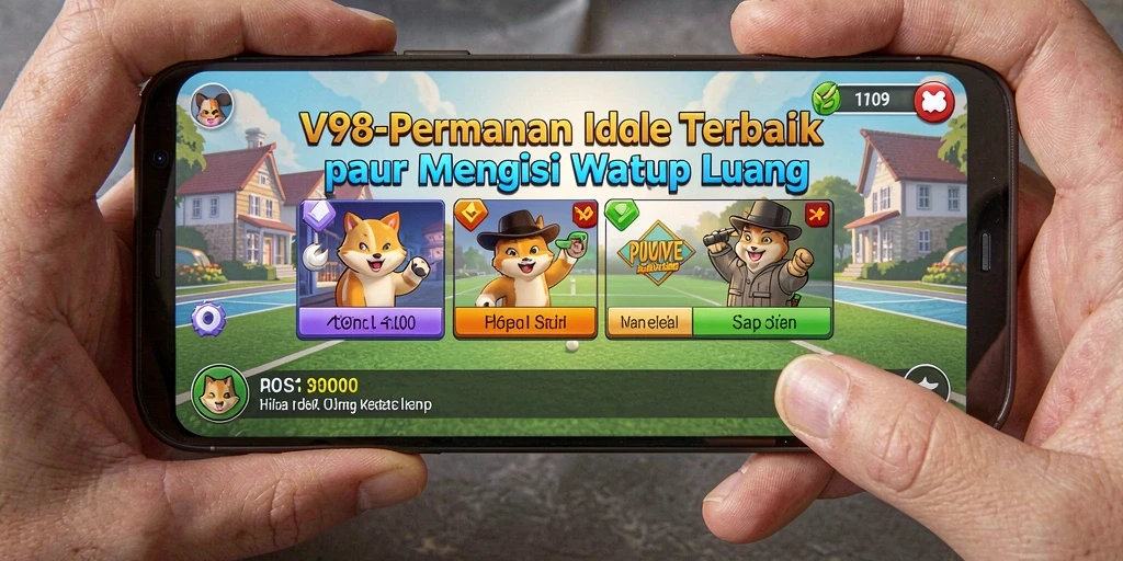 Tampilan gameplay V98 yang santai dan menarik dalam mode Idle.