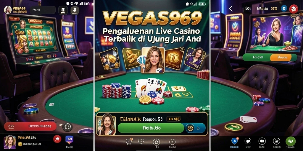 Tampilan menawan dari gameplay Live Casino di VEGAS969.