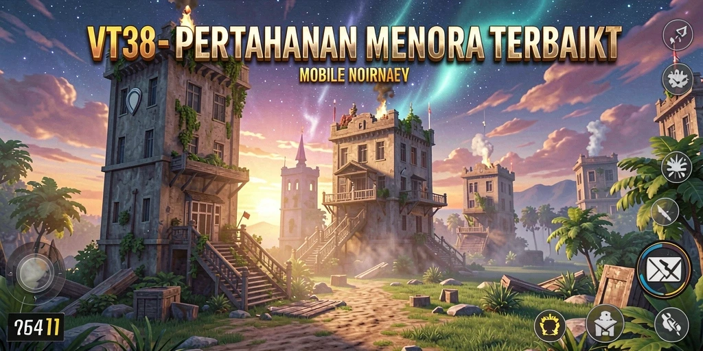 Gameplay seru Tower Defense di VT38 dengan menara pertahanan yang beragam.