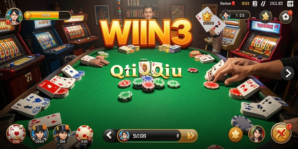 Tampilan gameplay QiuQiu yang seru dan mendebarkan.