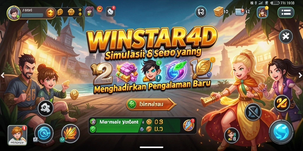 Tangkapan layar WINSTAR4D menunjukkan pengalaman bermain simulasi yang menarik.